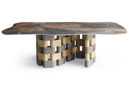 Lamod Falzone Modern Ceramic and Wood Dining Table – Contemporary Luxury Furniture
