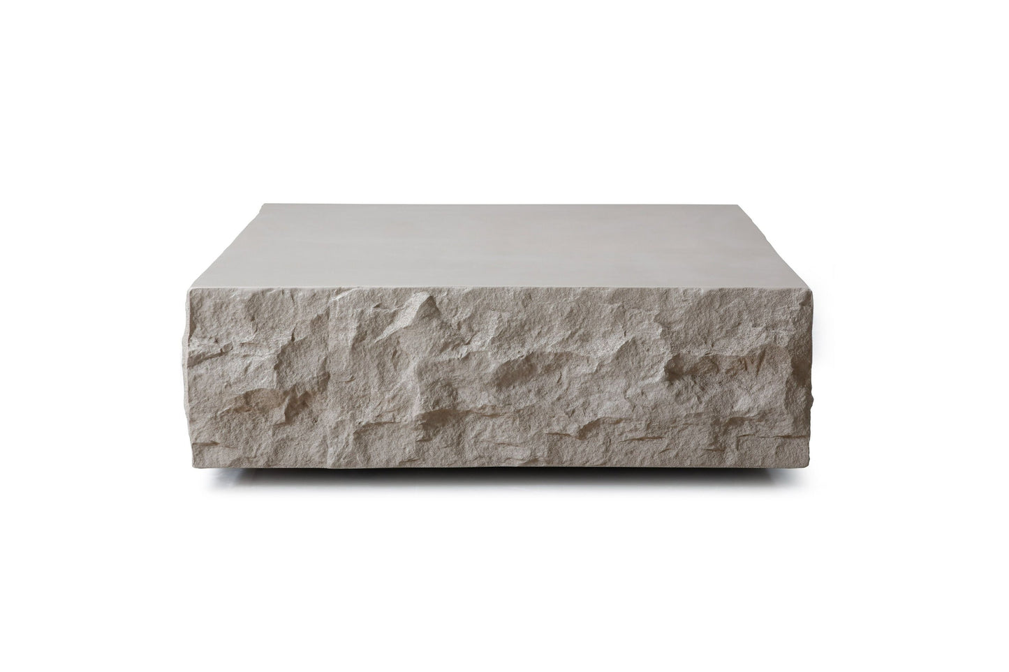 Modrest Quarry Square Coffee Table – Chic Modern Beige Design with Clean Lines