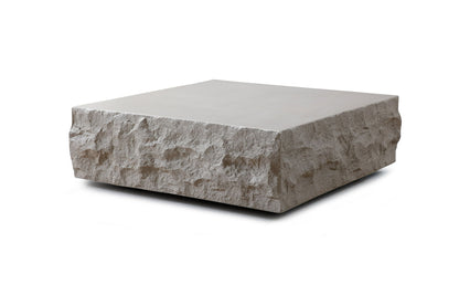 Modrest Quarry Square Coffee Table – Chic Modern Beige Design with Clean Lines