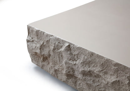 Modrest Quarry Square Coffee Table – Chic Modern Beige Design with Clean Lines