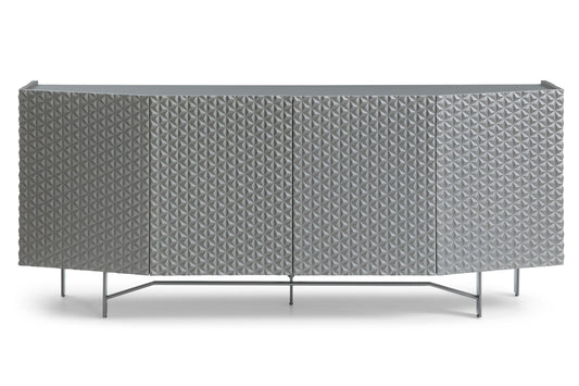 Lamod Raphael Modern Silver Buffet – Sleek Contemporary Sideboard Cabinet