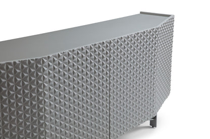Lamod Raphael Modern Silver Buffet – Sleek Contemporary Sideboard Cabinet