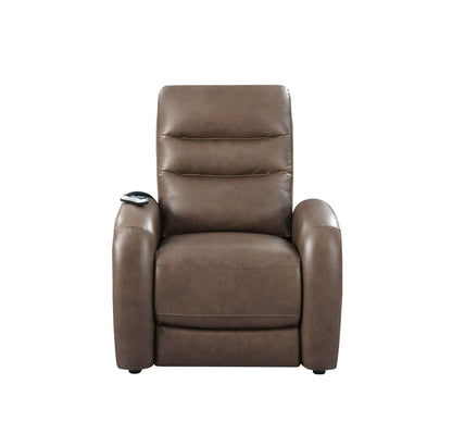 Divani Casa Huslia Modern Brown Leather Zero Gravity Recliner Chair - Luxurious and Comfortable Recliner for Ultimate Relaxation