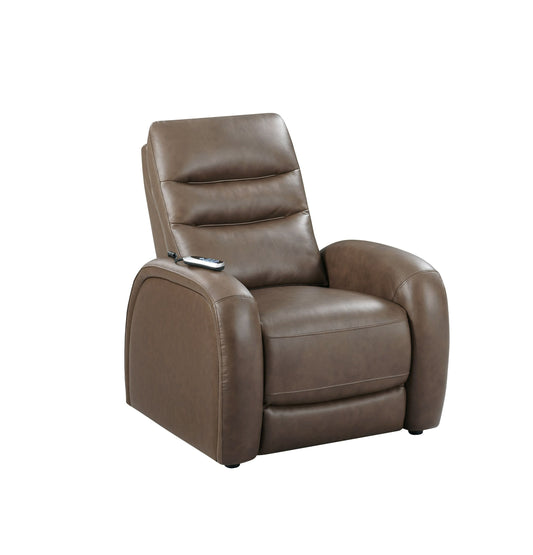 Divani Casa Huslia Modern Brown Leather Zero Gravity Recliner Chair - Luxurious and Comfortable Recliner for Ultimate Relaxation