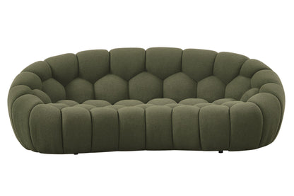 Divani Casa Yolonda Modern Curved Green Fabric Sofa Set – Stylish Contemporary Living Room Seating