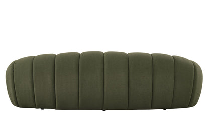 Divani Casa Yolonda Modern Curved Green Fabric Sofa Set – Stylish Contemporary Living Room Seating