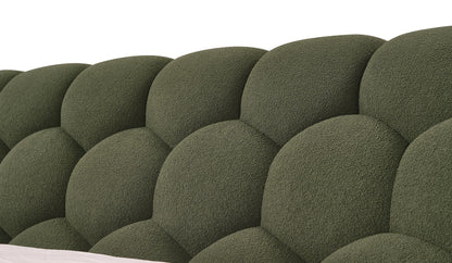 Divani Casa Yolonda Modern Green Fabric Bed – Stylish Contemporary Upholstered Bed Frame