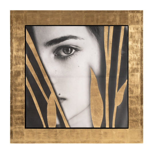 Modrest Kubia Modern Gold Painting – 71x71 Large Contemporary Wall Art