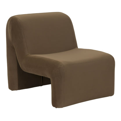 Bondi Modern Brown Velvet Accent Chair