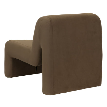 Bondi Modern Brown Velvet Accent Chair