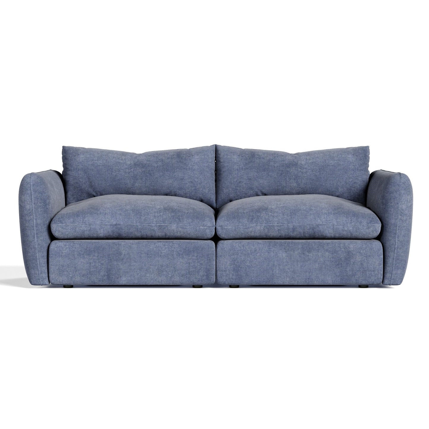 Kinsey Blue Fabric Modular 2 Piece Sectional Sofa