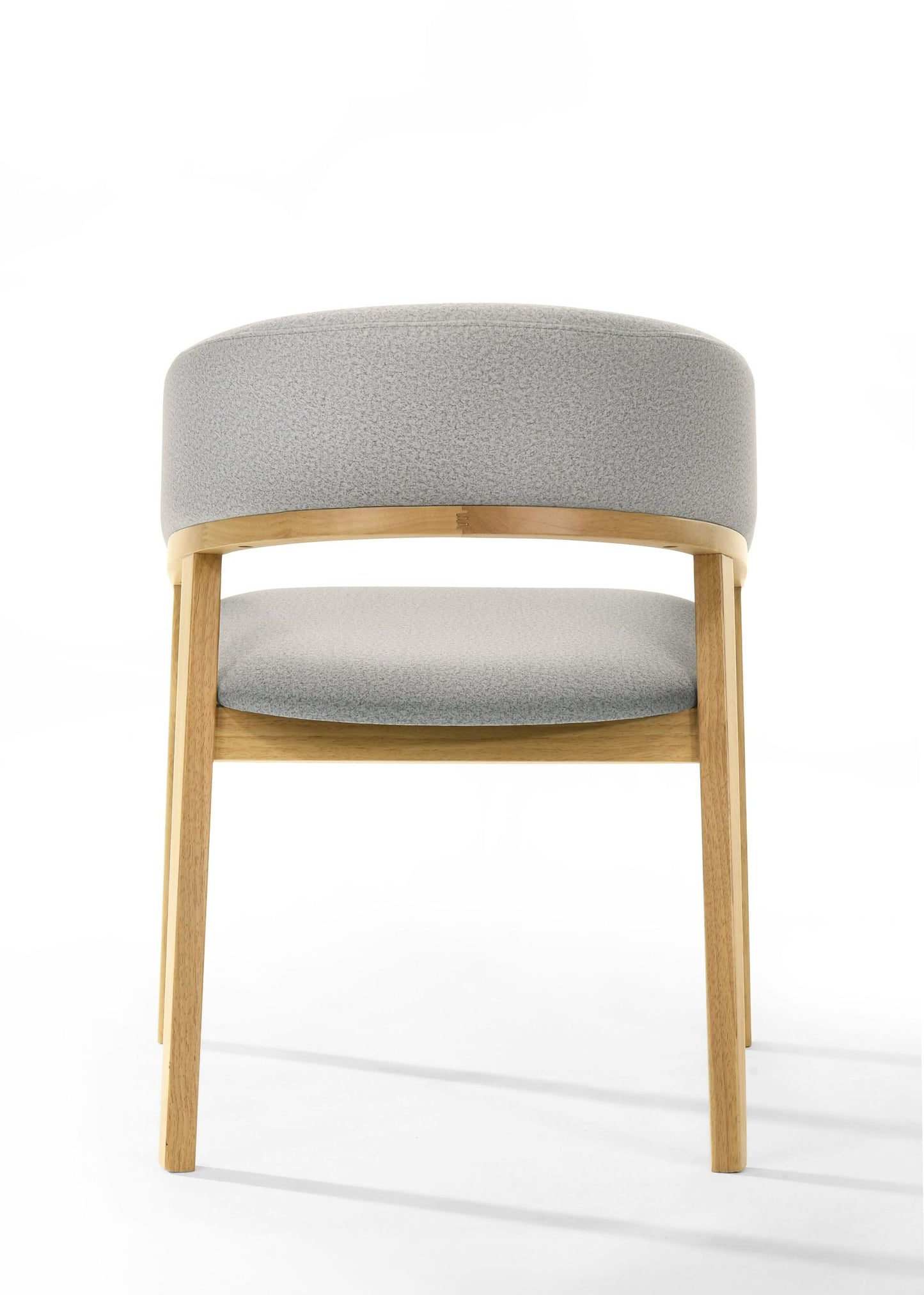 Modrest Truman Mid-Century Modern Dining Chair – Grey Fabric & Natural Oak Frame