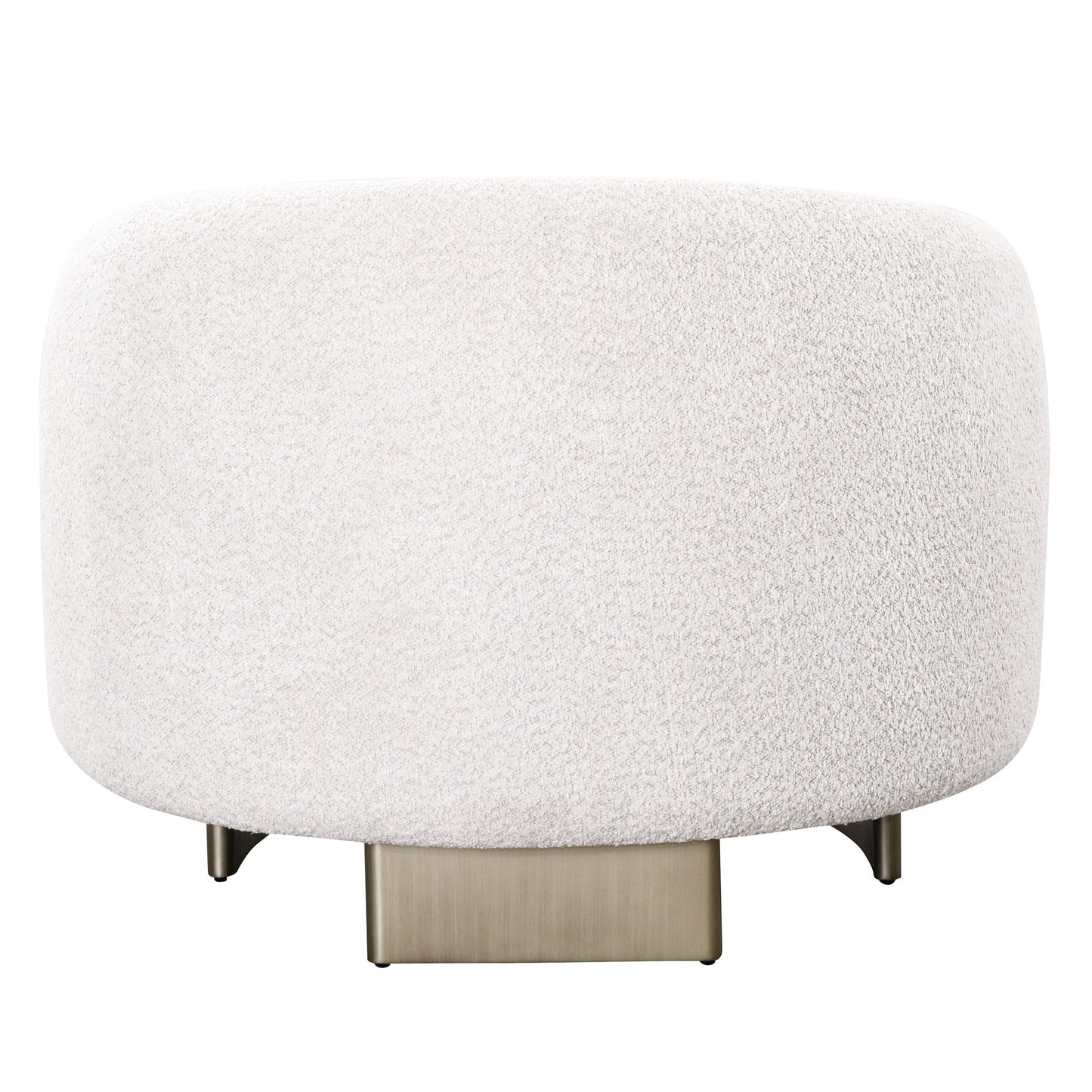 Thrive Modern Beige Fabric Antique Brass Accent Chair