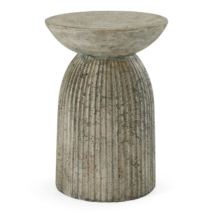 Katyal Modern Old Grey Fiberform End Table