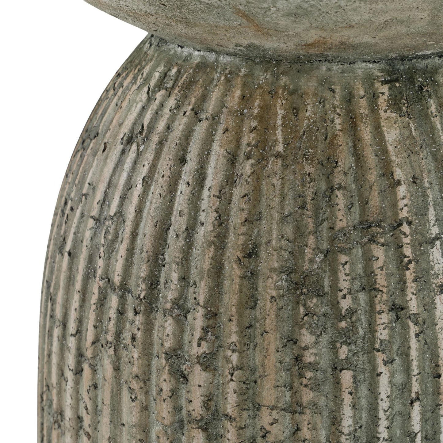 Katyal Modern Old Grey Fiberform End Table
