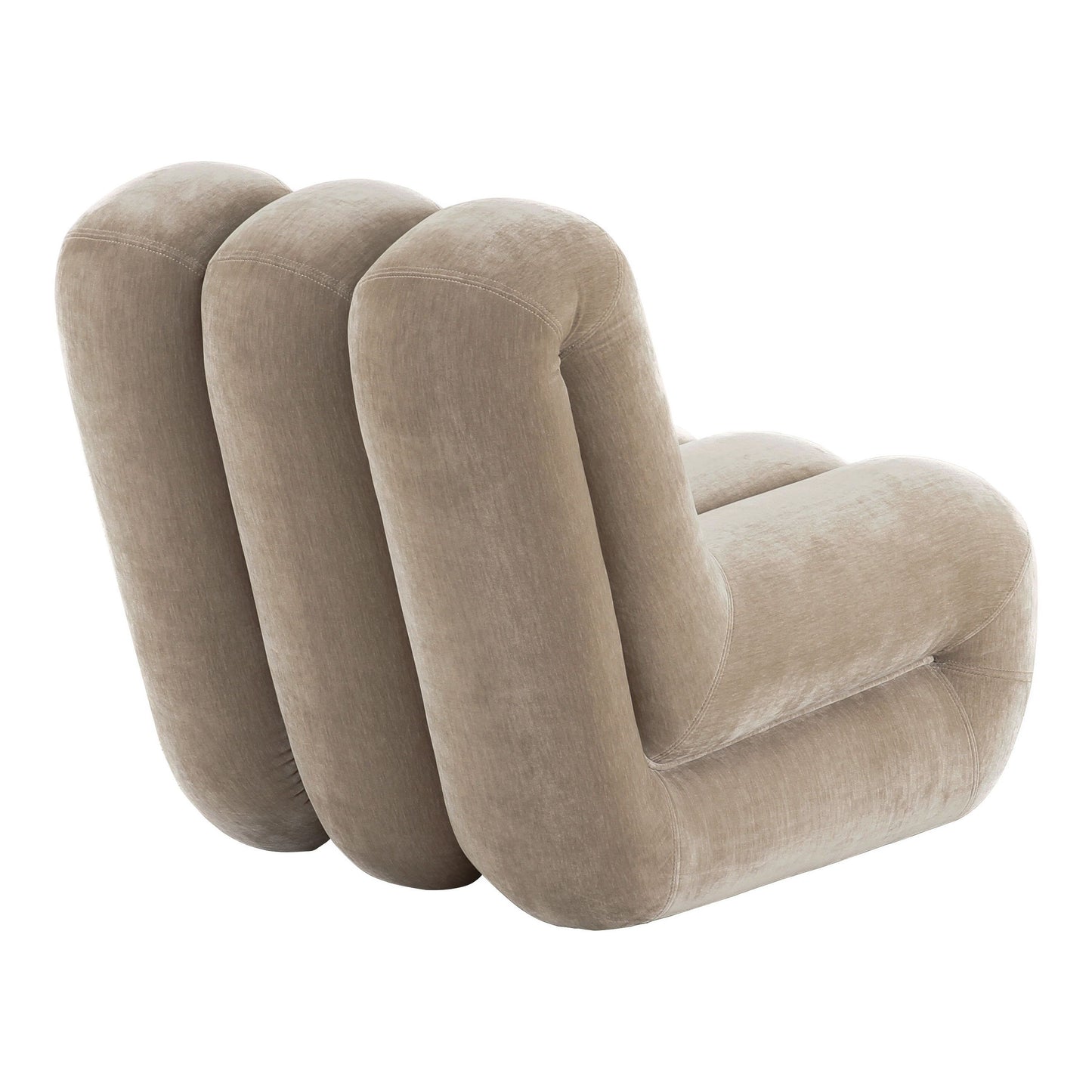 Archie Modern Taupe Fabric Accent Chair and Ottoman