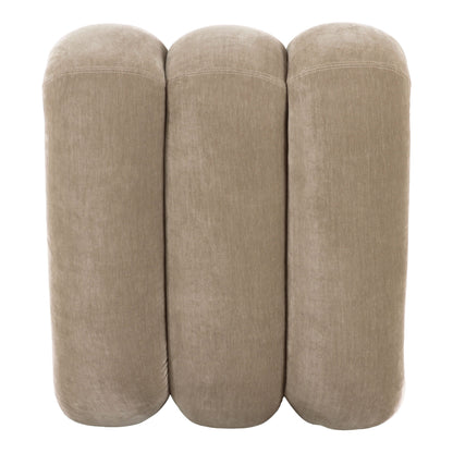 Archie Modern Taupe Fabric Accent Chair and Ottoman