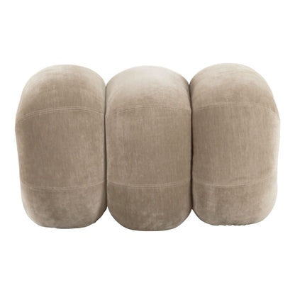 Archie Modern Taupe Fabric Accent Chair and Ottoman