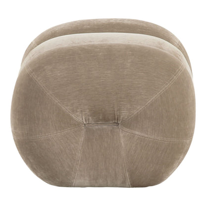 Archie Modern Taupe Fabric Accent Chair and Ottoman