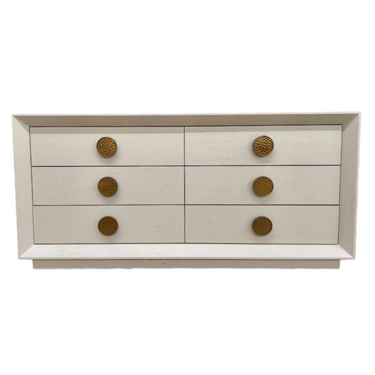 Marjorie Modern Cream Brushed Gold Dresser