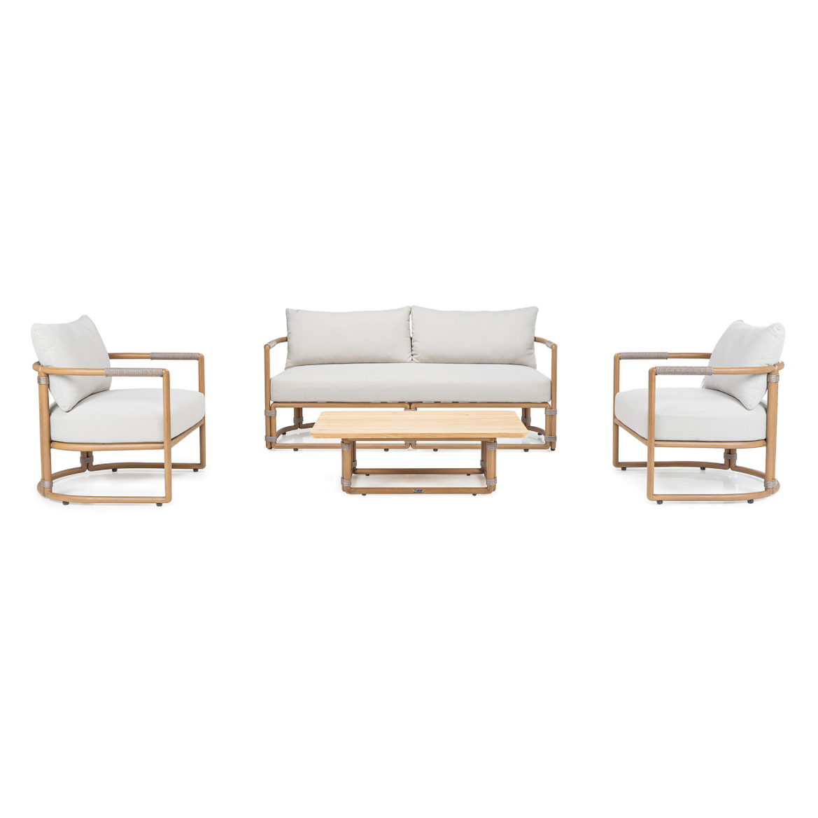 Malta Outdoor Light Grey Teak Sofa Set