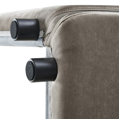 Breslow Modern Dark Taupe Velvet Bed