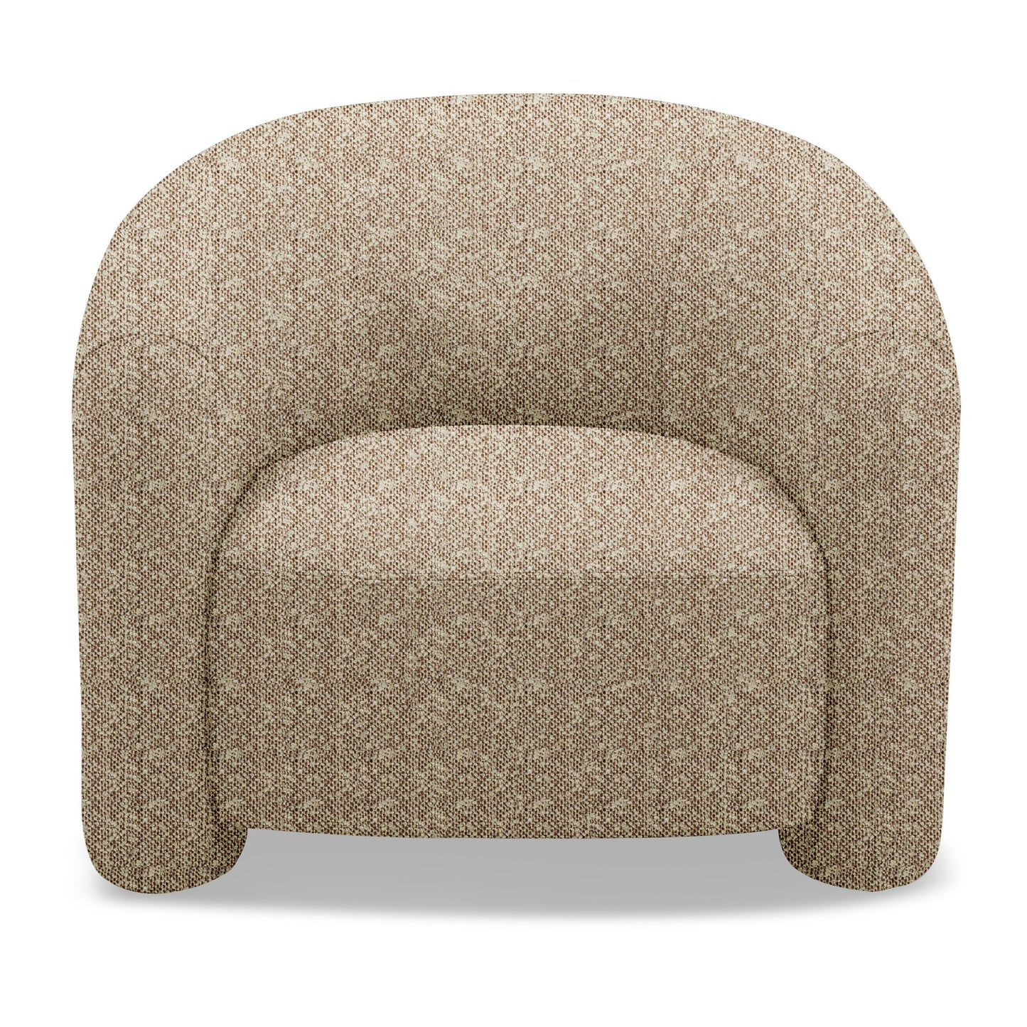 Bates Modern Brick Fabric Accent Chair with Ottoman