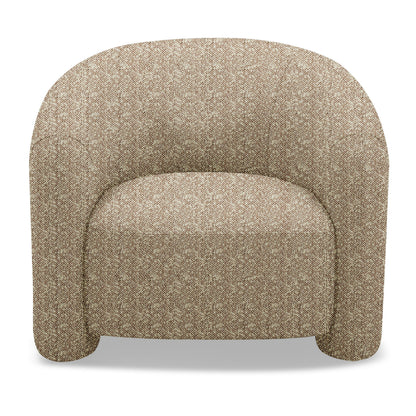 Bates Modern Brick Fabric Accent Chair with Ottoman
