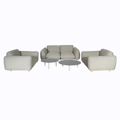 Palma Outdoor Grey Olefin Fabric Sofa Set