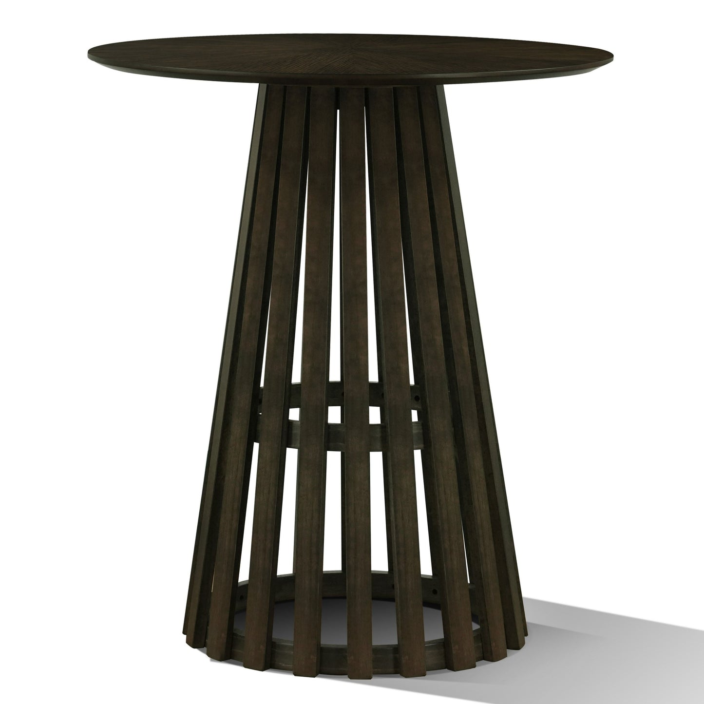 Weiss Mid‑Century Modern Wenge Round Bar Table