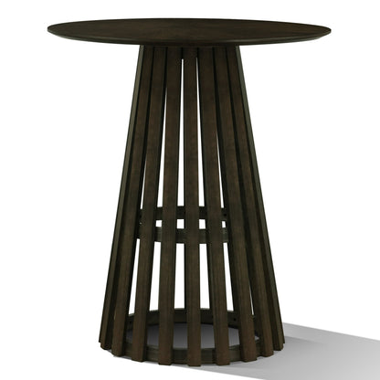 Weiss Mid‑Century Modern Wenge Round Bar Table