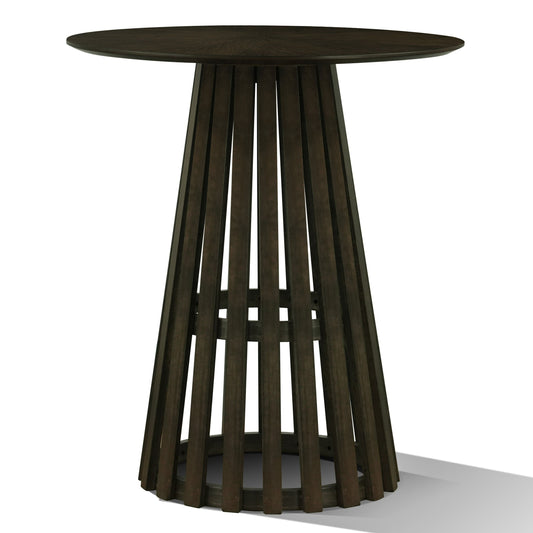Weiss Mid‑Century Modern Wenge Round Bar Table