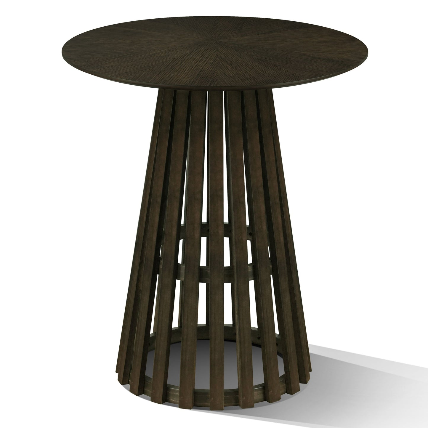 Weiss Mid‑Century Modern Wenge Round Bar Table