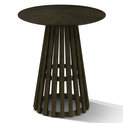 Weiss Mid‑Century Modern Wenge Round Bar Table
