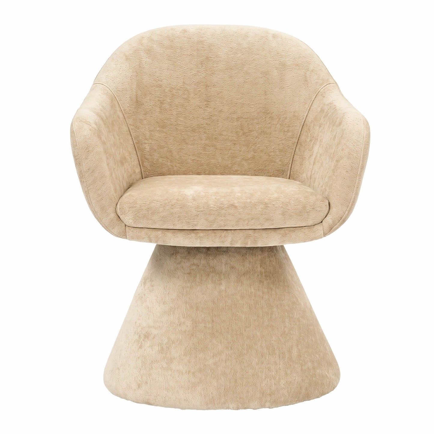 Risa Modern Swivel Beige Fabric Dining Chair