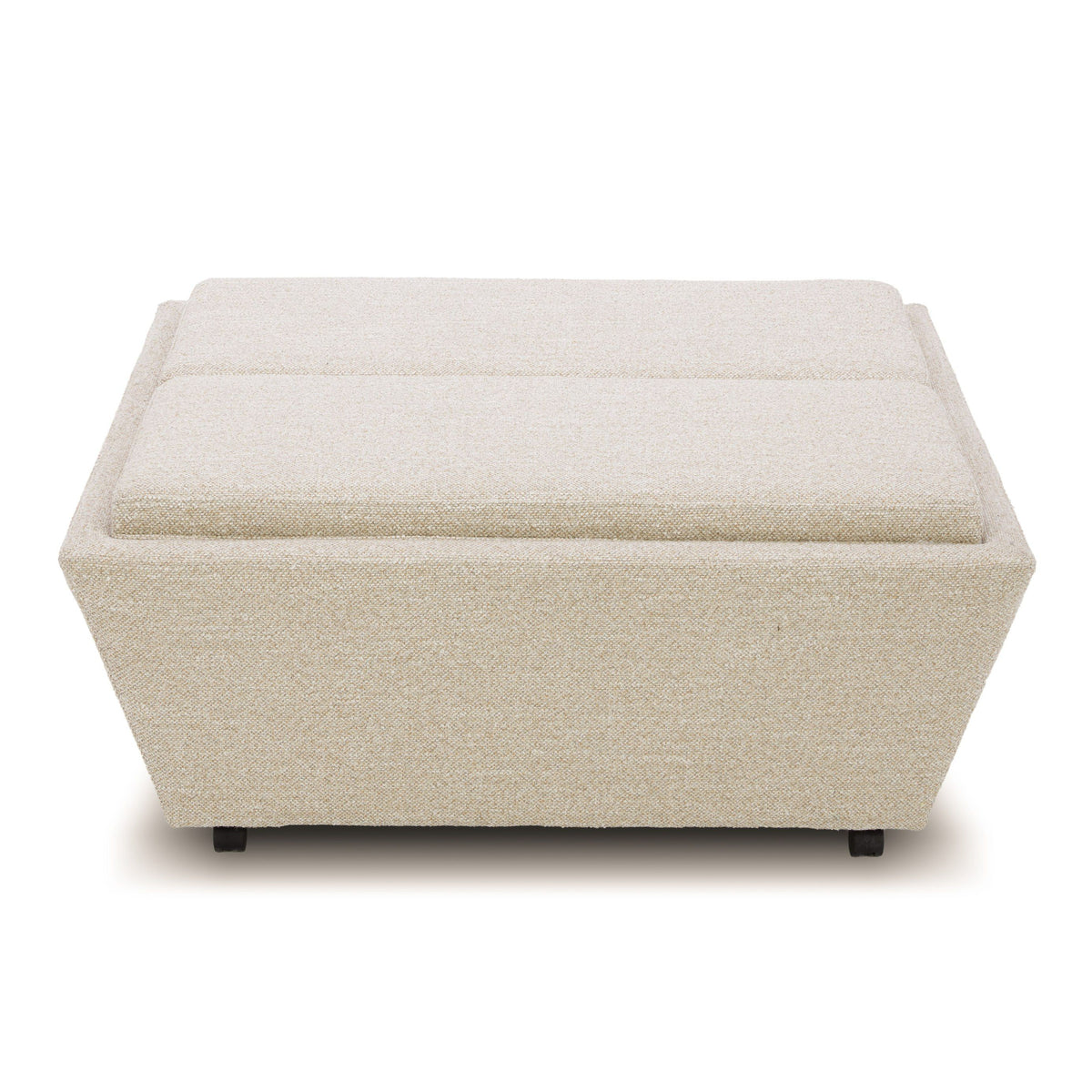 Aris Modern Beige Fabric Storage Ottoman
