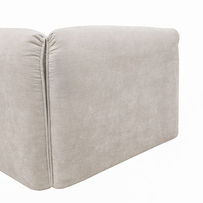 Gene Modern Light Grey Fabric Modular 5‑Piece Sectional Sofa