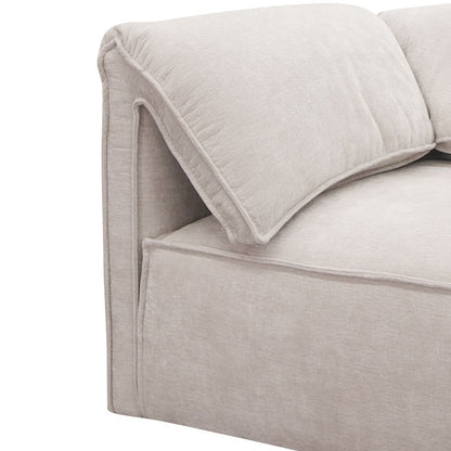 Gene Modern Light Grey Fabric Modular 5‑Piece Sectional Sofa