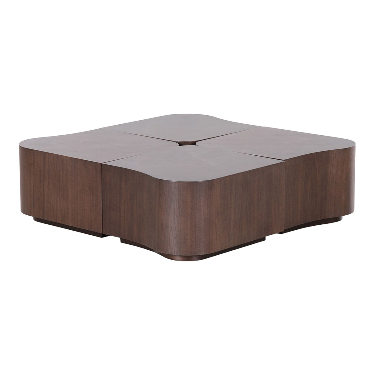 Nouveau Omar 4‑Piece Coffee Table Set Walnut