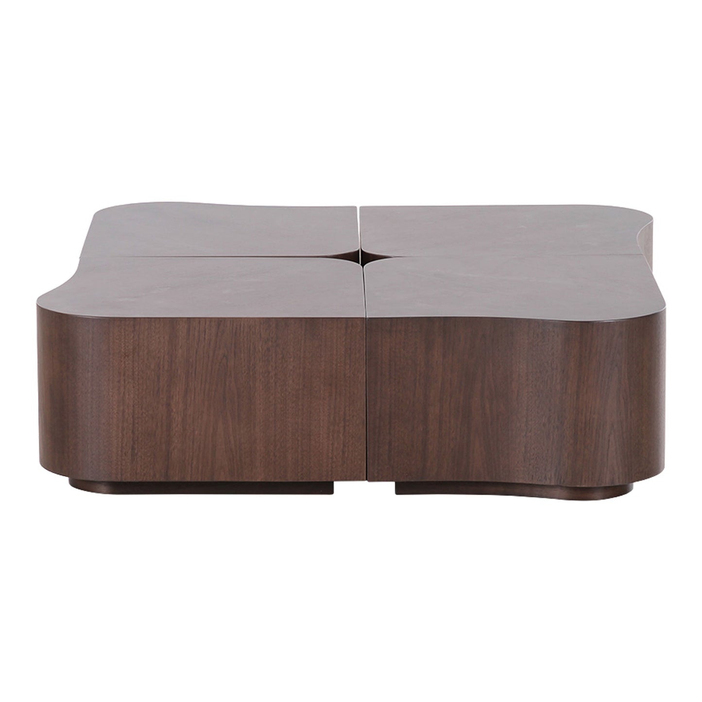 Nouveau Omar 4‑Piece Coffee Table Set Walnut