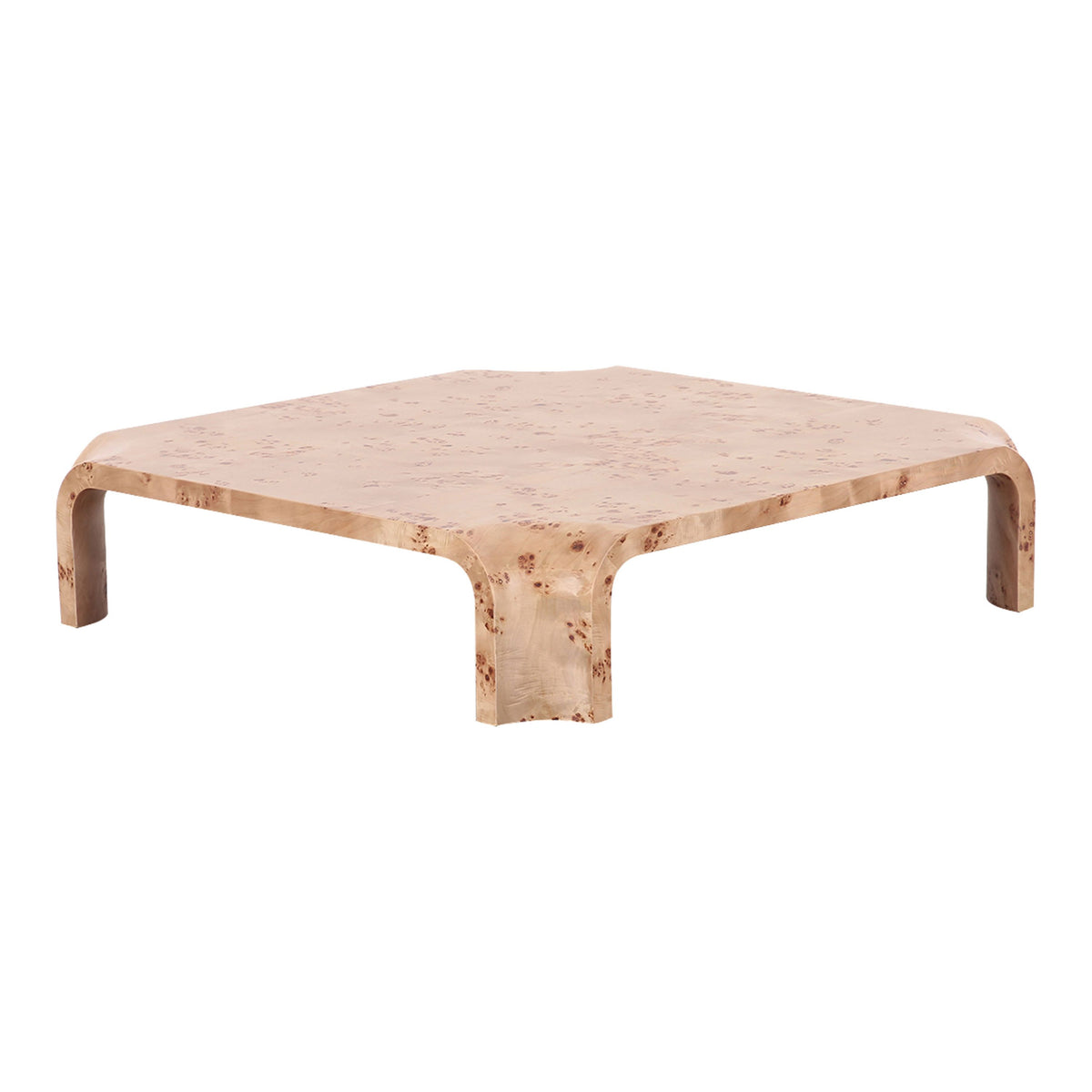 Nouveau Nasrin Square Coffee Table Burl Poplar