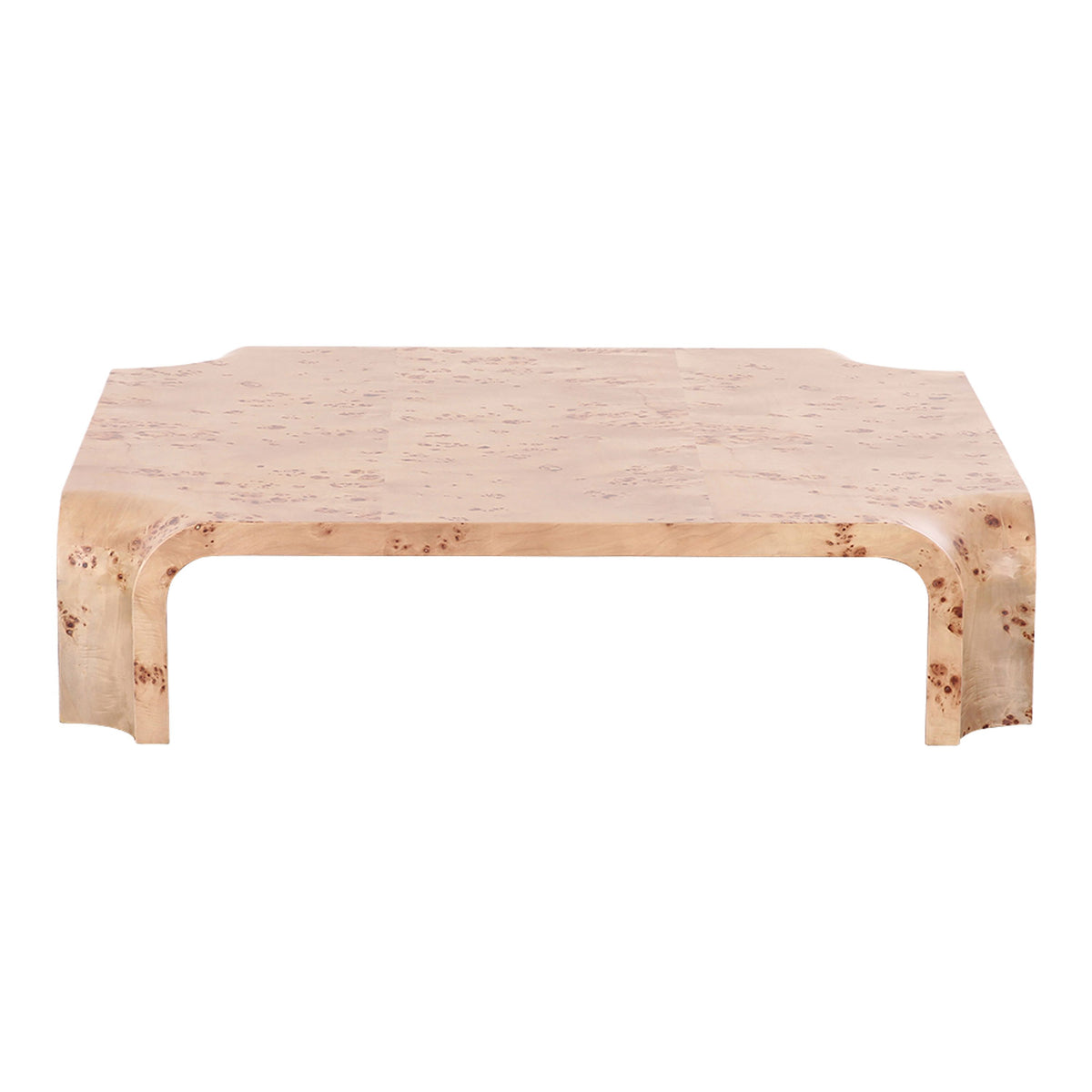 Nouveau Nasrin Square Coffee Table Burl Poplar