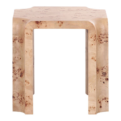 Nouveau Nasrin Round End Table Burl Poplar