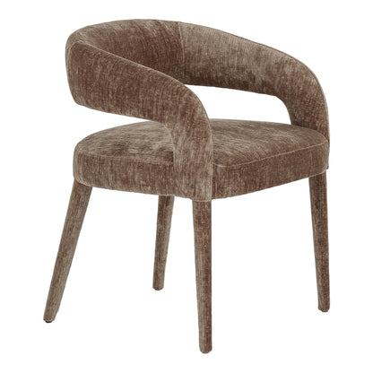 Parisa Brown Fabric Dining Chairs Set of 2