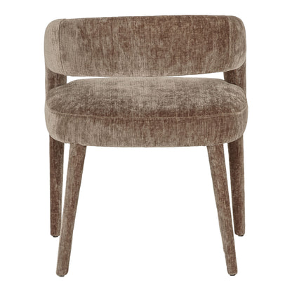 Parisa Brown Fabric Dining Chairs Set of 2