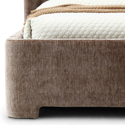 Rory Modern Tan Upholstered Bed