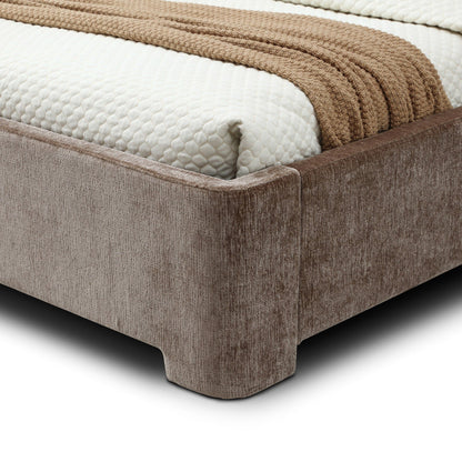Rory Modern Tan Upholstered Bed