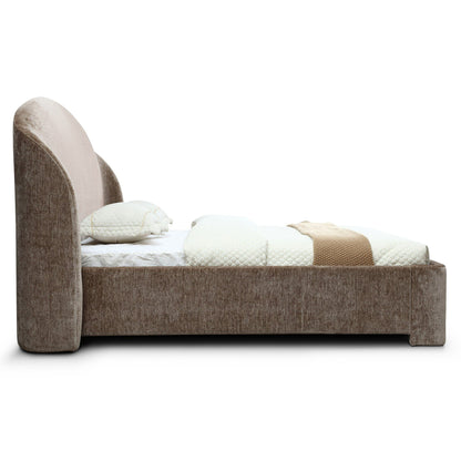 Rory Modern Tan Upholstered Bed