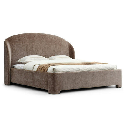 Rory Modern Tan Upholstered Bed