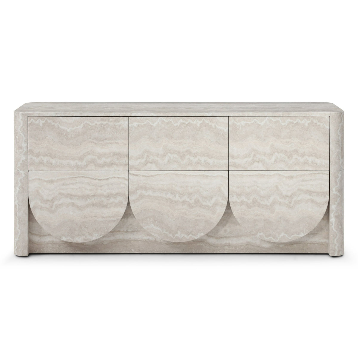 Yasmine Modern Faux Travertine Dresser